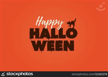 Happy Halloween text logo. Editable vector design.