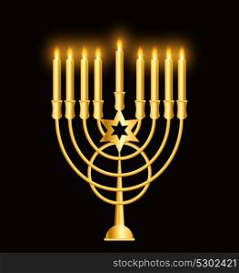 Happy Hanukkah, Jewish Holiday Background. Vector Illustration. Happy Hanukkah, Jewish Holiday Background