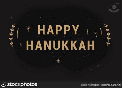 Happy Hanukkah lettering greeting card. Festive poster print typographical inscription. Vector illustration. Happy Hanukkah lettering greeting card. Festive poster print typographical inscription. Vector illustration.