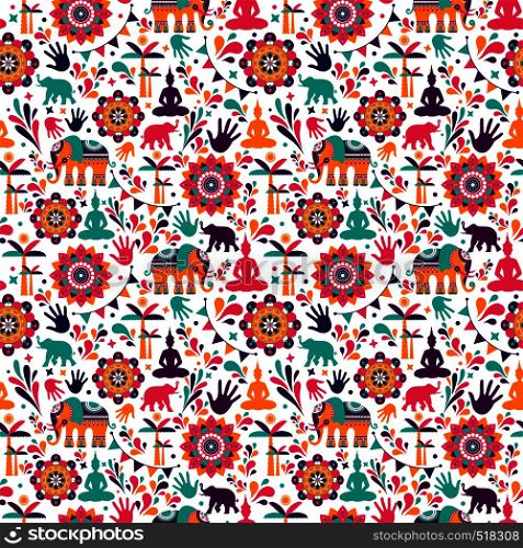 Happy holi vector elements seamless pattern design , Happy holi design.. Happy holi vector elements seamless pattern design , Happy holi design with colorful icon.