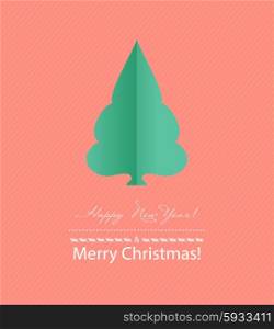 Happy Holiday Christmas And New Year Background With Tree