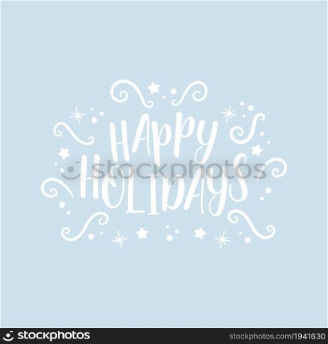 Happy Holidays lettering banner