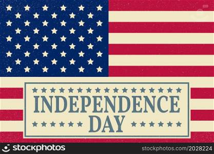 Happy independence day, 4 th july greeting card. Happy independence day poster. Patriotic banner. Vector illustration.