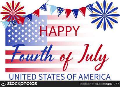 Happy Independence Day Banner USA, 4th of July, flag of USA. Happy Independence Day Banner USA, 4th of July, flag of USA.