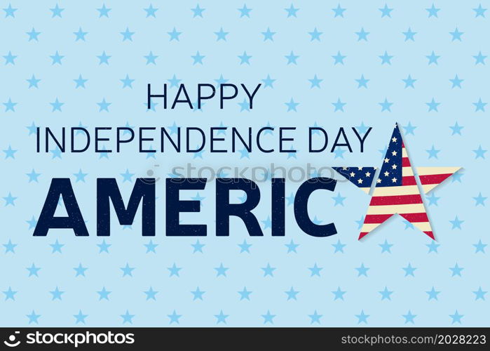 Happy Independence day greeting card, flyer. Happy Independence day poster. Patriotic banner for website template. Vector illustration.