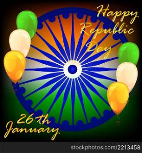Happy Indian Republic day celebration poster or banner background.. Happy Indian Republic day celebration poster or banner background