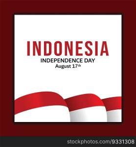 Happy Indonesia Independence day greeting card