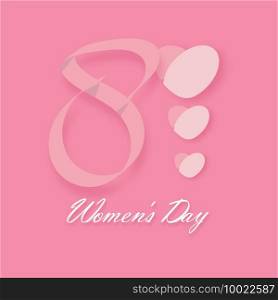 Happy International Women’s Day on March 8th design background. 3d vector illustration