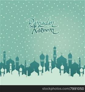 happy islam mubarak. islamic ramadan mubarak art theme vector illustration