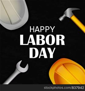 Happy labor day concept background. Realistic illustration of happy labor day vector concept background for web design. Happy labor day concept background, realistic style