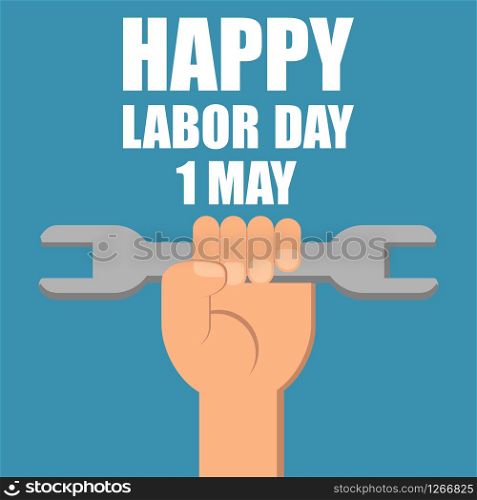 happy labor day flat design background vector illustration