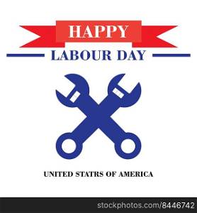 happy labor day icon logo vector design