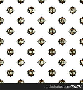 Happy labor day text pattern seamless vector repeat for any web design. Happy labor day text pattern seamless vector