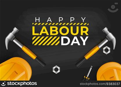 Happy Labour Day banner. 1st May. Design template
