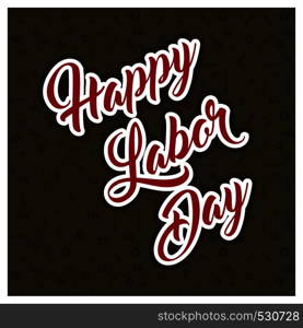 Happy Labour day card with typography vector