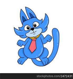 happy laughing face blue cat