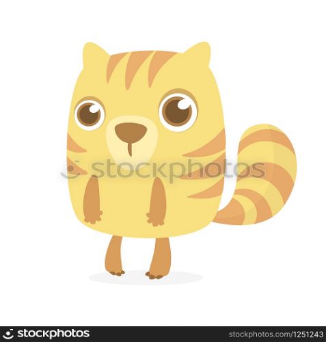 Happy marmot cartoon character. Forest animal vector illustration. Design for print or decoration