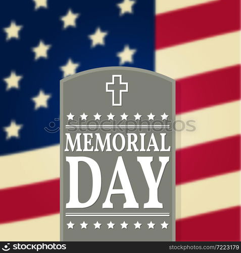 Happy Memorial Day background template. Happy Memorial Day poster. American flag. Patriotic banner. Vector illustration.