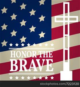 Happy Memorial Day. Memorial Day greeting card. Memorial Day Vector illustration. American Flag.