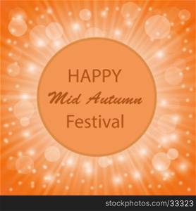Happy Mid Autumn Modern Light Orange Backgound.. Happy Mid Autumn Backgound.