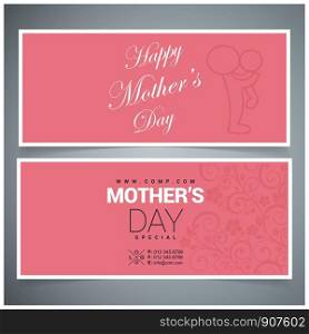 Happy Mothe's day design with creative typography vector