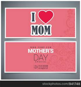 Happy Mothe's day design with creative typography vector