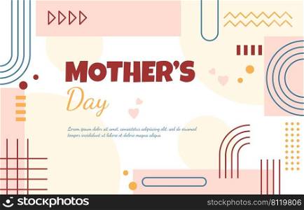 Happy Mother Day Family Gift Card Memphis Abstract Style