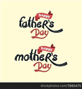 happy mother father day theme. happy mother father day theme vector art illustration