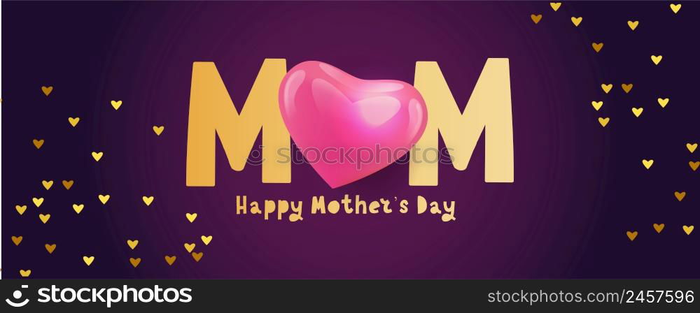 Happy Mother&rsquo;s Day Calligraphy Background. Happy Mother&rsquo;s Day Calligraphy greeting card banner Background