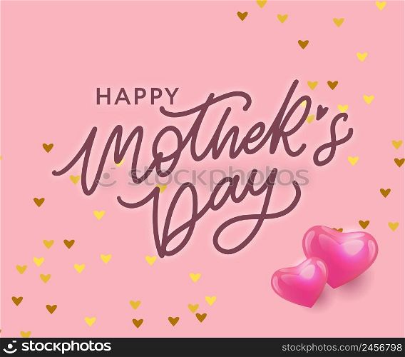 Happy Mother&rsquo;s Day Calligraphy Background. Happy Mother&rsquo;s Day Mom Calligraphy greeting card banner Background