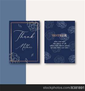 Happy Mother&rsquo;s Day Card design with plants concept,creative flowers vector illustration template