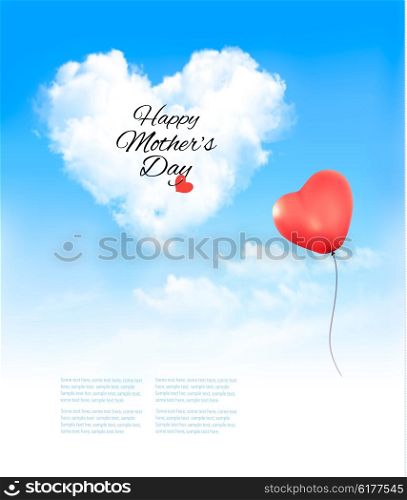 Happy Mother&rsquo;s Day cloud background. Vector.