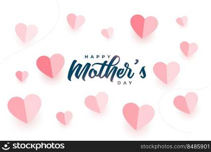 happy mother&rsquo;s day floating hearts social post design
