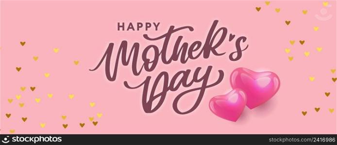 Happy Mother’s Day Calligraphy Background. Happy Mother’s Day Calligraphy greeting card banner Background