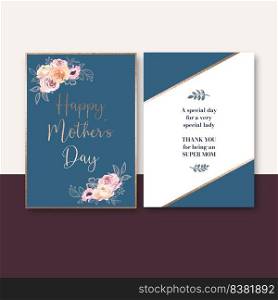 Happy Mother’s Day Card design with plants concept,creative flowers vector illustration template