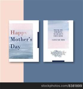 Happy Mother’s Day Card design with plants concept,creative flowers vector illustration template
