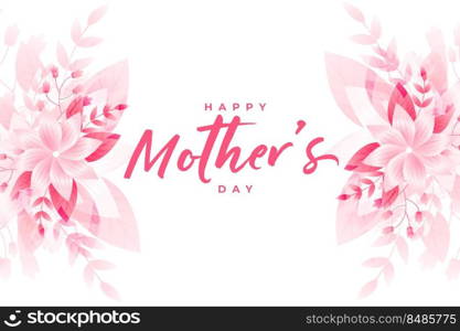 happy mother’s day flower card design