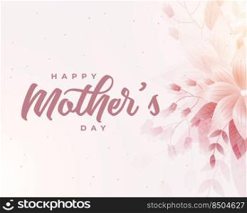 happy mother’s day flower decorative card design