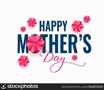 happy mother’s day flower greeting card design