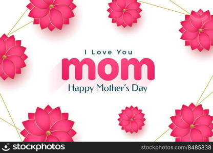 happy mother’s day flowers realistic background. happy mother’s day flowers realistic background vector illustration