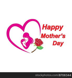 happy mother’s day icon logo vector design template