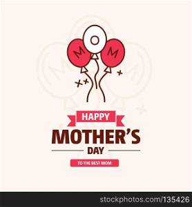 happy mother’s day sweet background,greeting card, Flat design. can be add text.. For web design and application interface, also useful for infographics. Vector illustration.