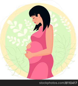 Happy motherhood young mother Royalty Free Vector Image