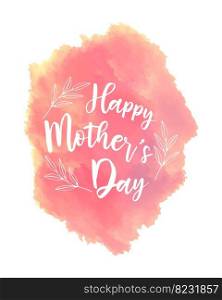 Happy Mothers day card. CG watercolor concept illustration 