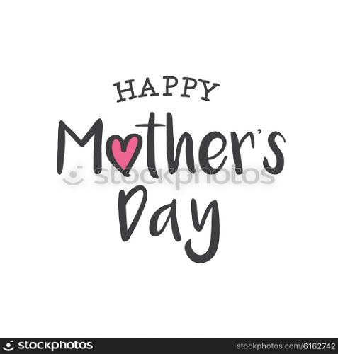 Happy mothers day card. Editable logo vector design.
