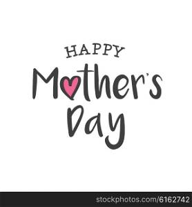 Happy mothers day card. Editable logo vector design.