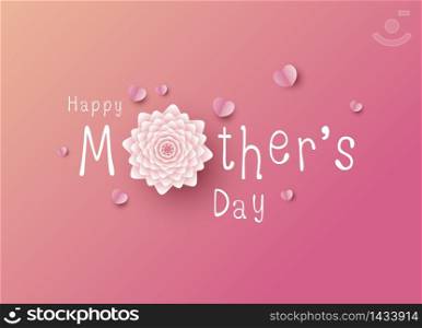 Happy mothers day design on pink background vector illustration