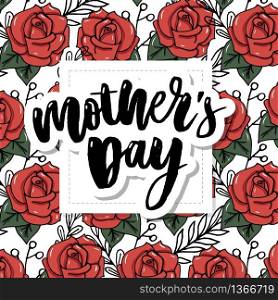 Happy Mothers Day elegant typography pink banner. Calligraphy text and heart in frame on red background for Mother&rsquo;s Day. Best mom ever vector. Happy Mothers Day elegant typography pink banner. Calligraphy text and heart in frame on red background for Mother&rsquo;s Day. Best mom ever flowers frame