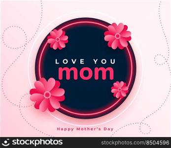 happy mothers day flower background design