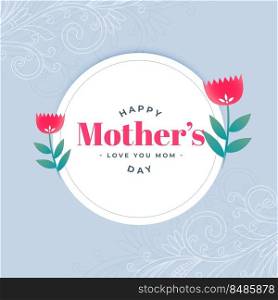 happy mothers day flower card design